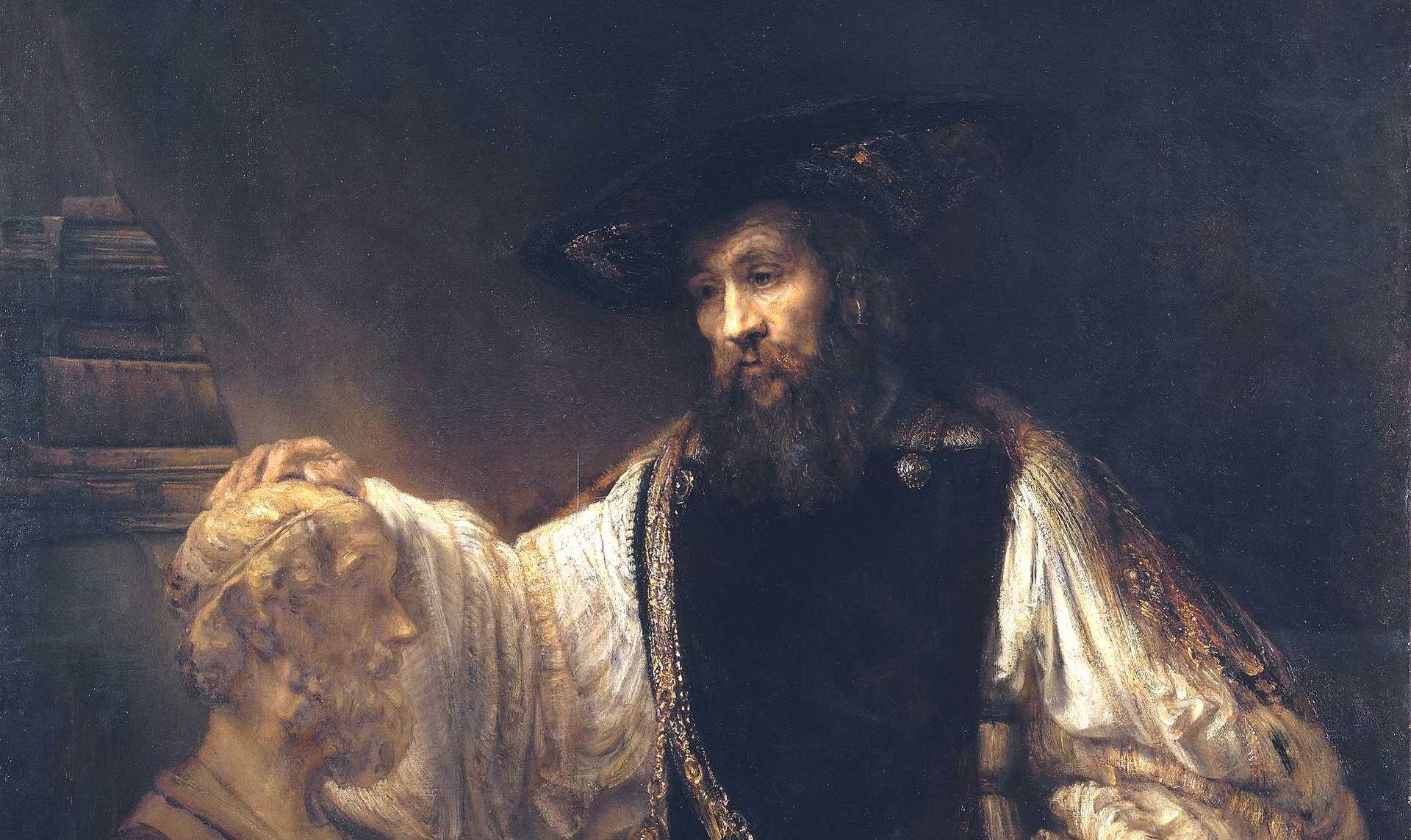 Aristotle with a Bust of Homer, by Rembrandt (1653)