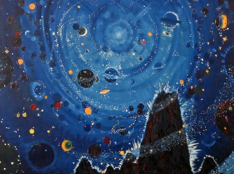 Starry Sky, Attempt, by Wenzel Hablik (1909)