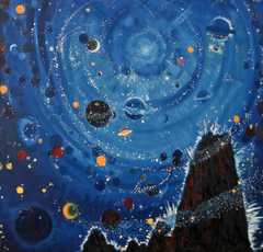 Starry Sky, Attempt, by Wenzel Hablik (1909)