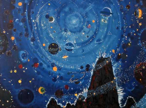 Starry Sky, Attempt, by Wenzel Hablik (1909)