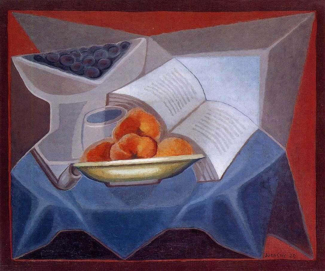 Fruit and Book, by Juan Gris