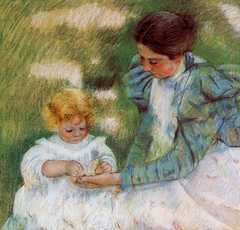 Mother Playing with Her Child, by Mary Cassatt (1899)