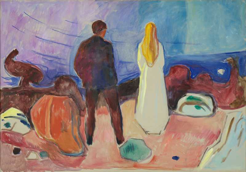 Two Human Beings, The Lonely Ones, Edvard Munch (1935)