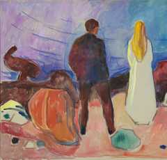 Two Human Beings, The Lonely Ones, Edvard Munch (1935)