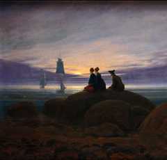 Moonrise over the Sea, by Caspar David Friedrich (1822)