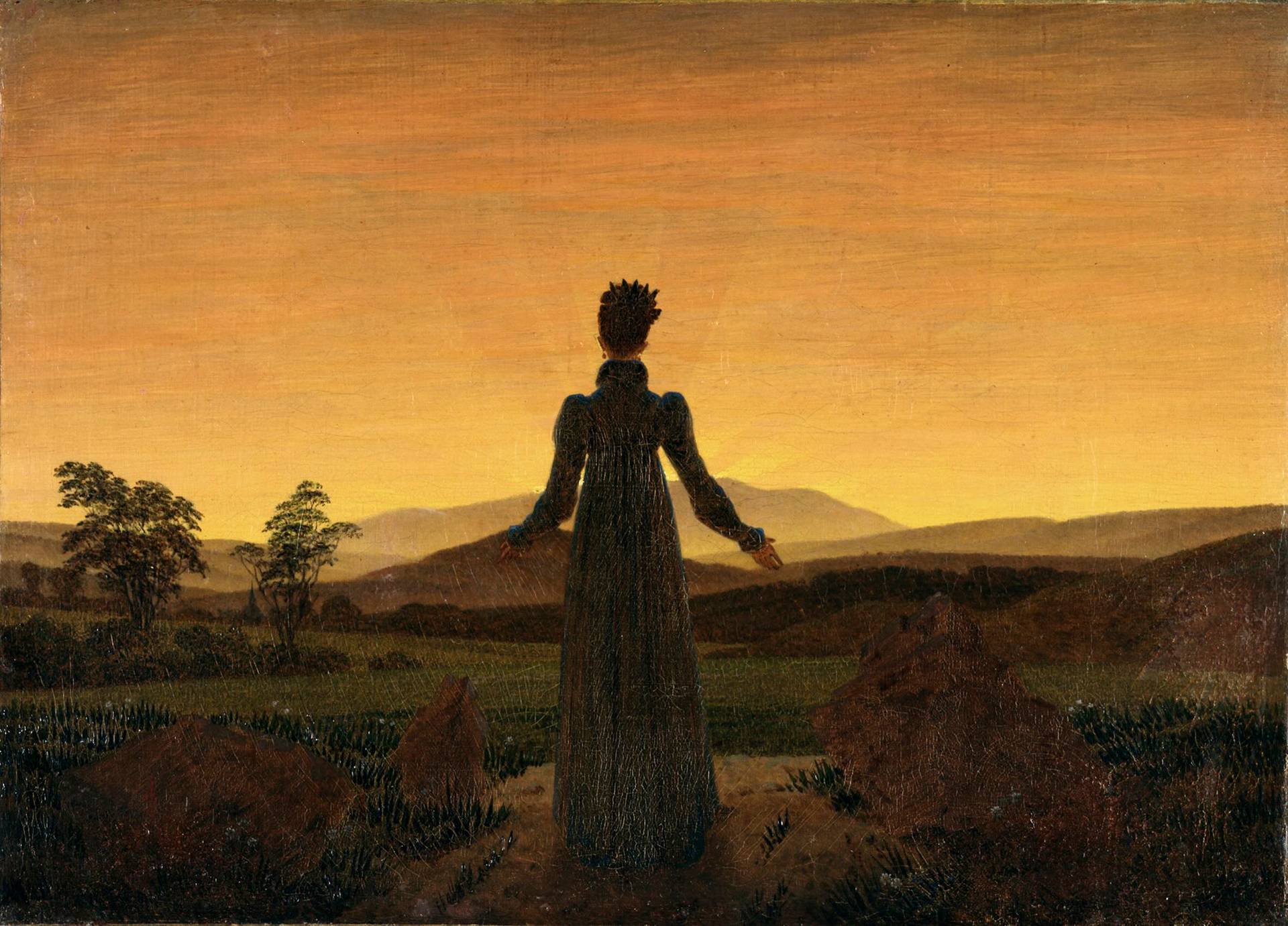 Woman in Front of the Setting Sun, by Caspar David Friedrich (1818)