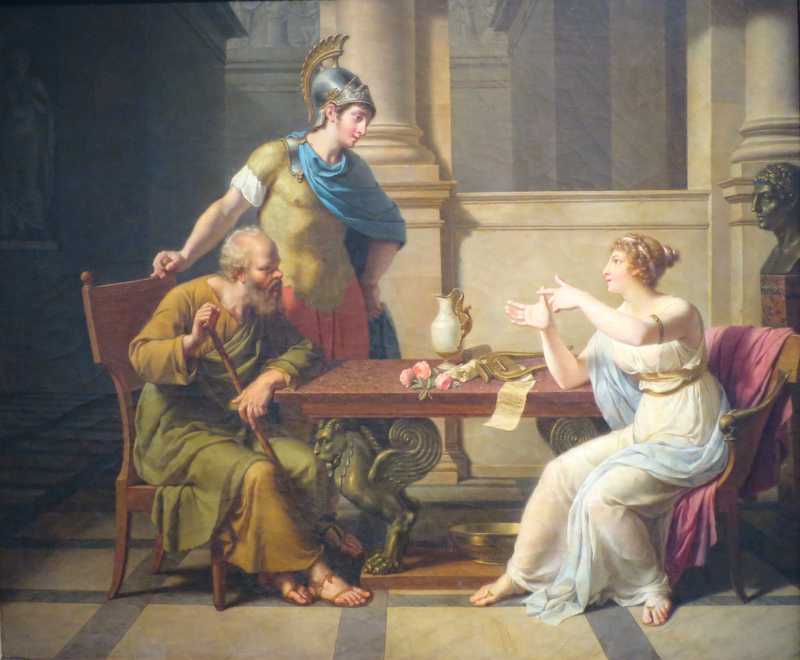 The Debate of Socrates and Aspasia, by Nicolas-André Monsiau (1801)