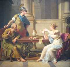 The Debate of Socrates and Aspasia, by Nicolas-André Monsiau (1801)