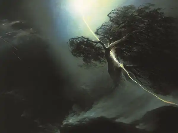 Oak Fractured by Lightning, Maxim Vorobiev (1842)