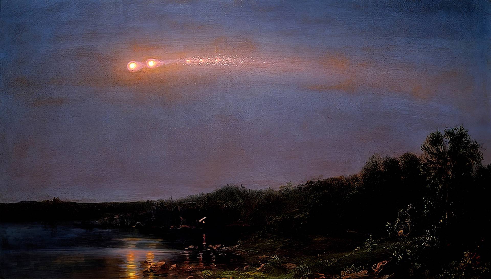 The Meteor of 1860, by Frederic Edwin Church