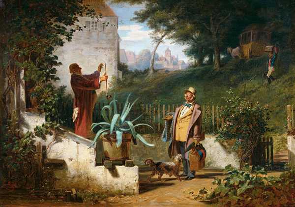 Childhood Friends, by Carl Spitzweg (1855)