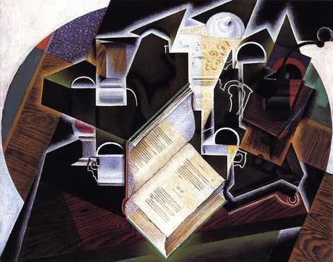 Book, Pipe and Glasses, by Juan Gris